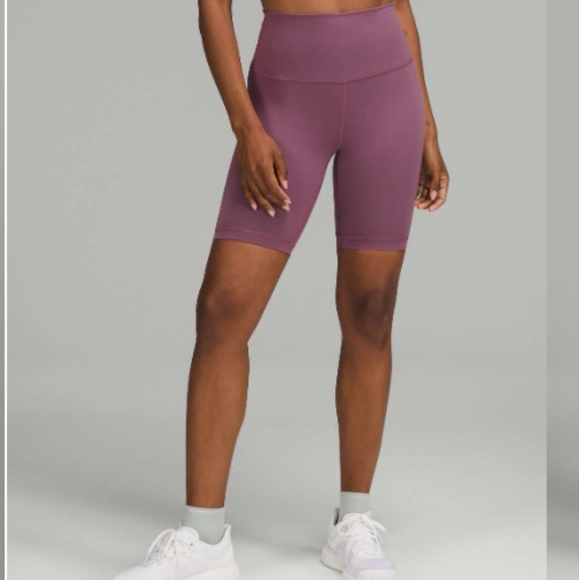 Lululemon Wunder Train Vintage Plum High Rise Sz 10 Shorts 8" Inseam - Picture 4 of 5
